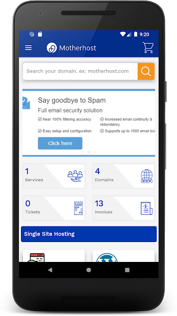 Mothersoft app screen